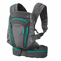 Ergonomic baby carrier with pockets, Infantino, 4 in 1, Gray, from 3.6 to 18 kg.