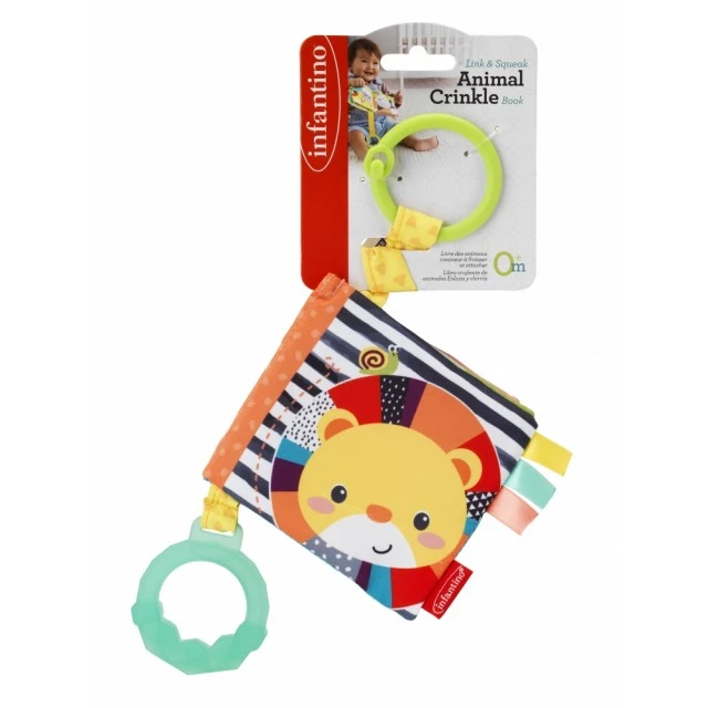 Сензорна бебешка книжка, Infantino, Животни
