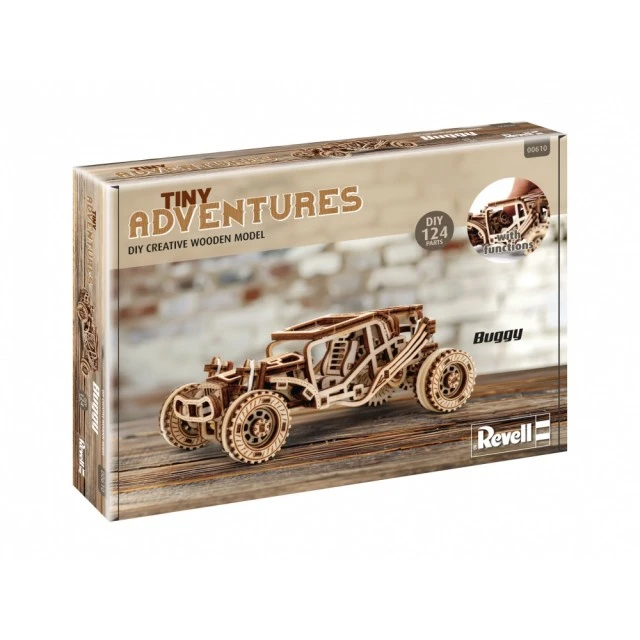 Wooden model kit, Revell, Little Adventures, Buggy, 124 parts