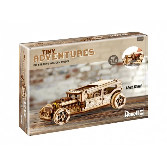 Сглобяем модел от дърво, Revell, Малки приключения, Hot Rod, 141 части