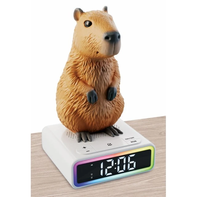 Digital alarm clock with light, Lisciani, Rainy Days, Capybara Friend