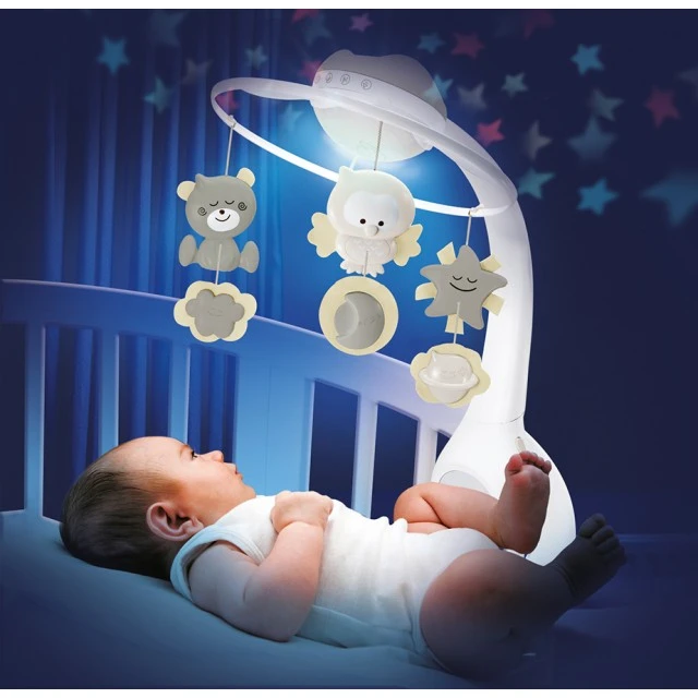 Musical carousel with projector 3in1, Infantino, Ecru