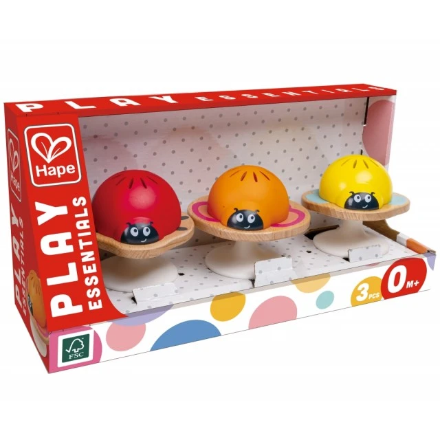 Set of rattles Ladybugs, 3 pieces