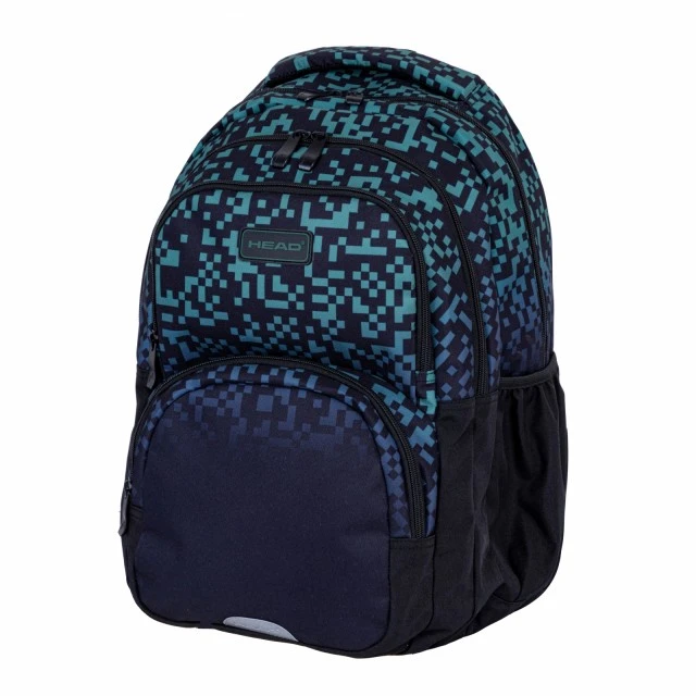 School backpack HEAD Green blocks, AB300, 42 x 30 x 19 cm