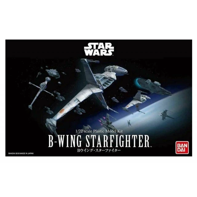 Building model, BANDAI, Star Wars, B-Wing Fighter easy-click, 105 parts