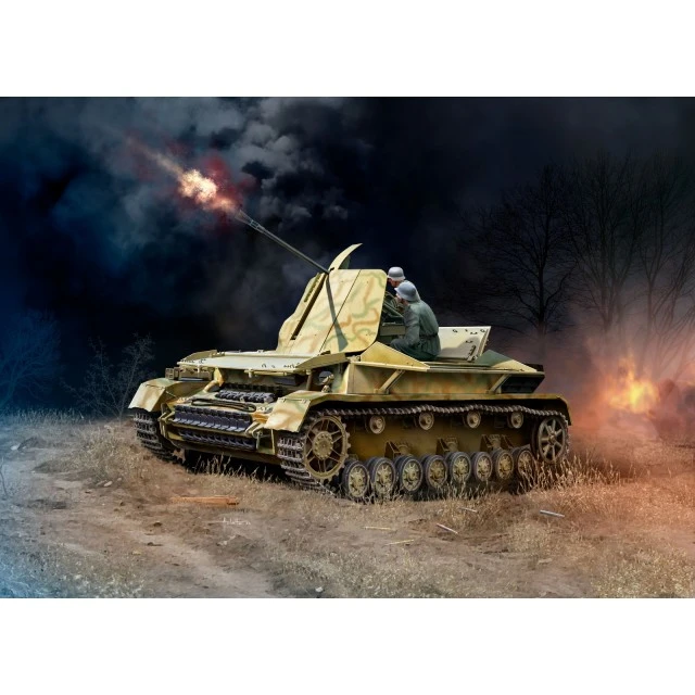 Assembly model, Revell, Flakpanzer IV Möbelwagen 3.7cm Flak 43 Tank, 144 parts