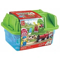 Children's wooden train in a box Ferma
