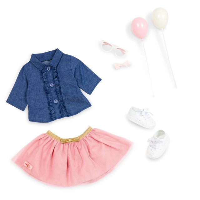 Doll, Battat, Our Generation, Emily with accessories and book, 46 cm