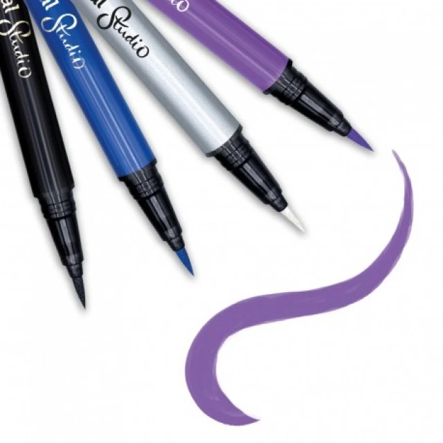 Creative set, Buki France, Tattoo drawing pens with stencils, Silver