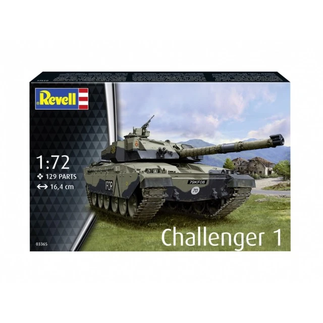Assembly model, Revell, Challanger 1 Tank, 129 parts
