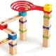 Children’s wooden track with balls and dominoes 2 in 1