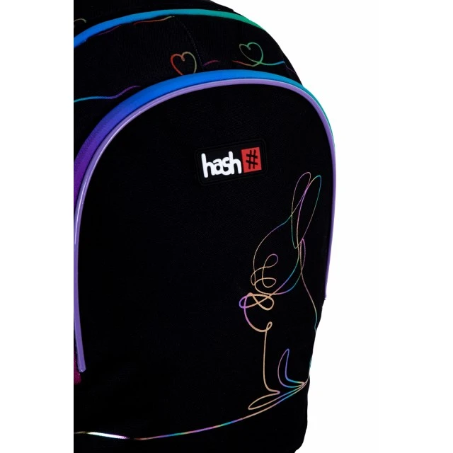 Ученическа раница HASH, Rainbow Bunny, 39х28х15cм