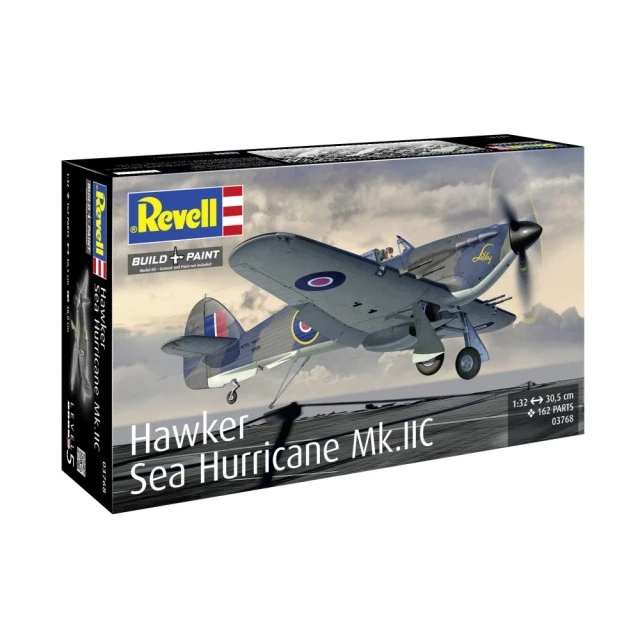 Assembly model, Revell, Hawker Sea Hurricane Mk.IIC fighter, 162 parts