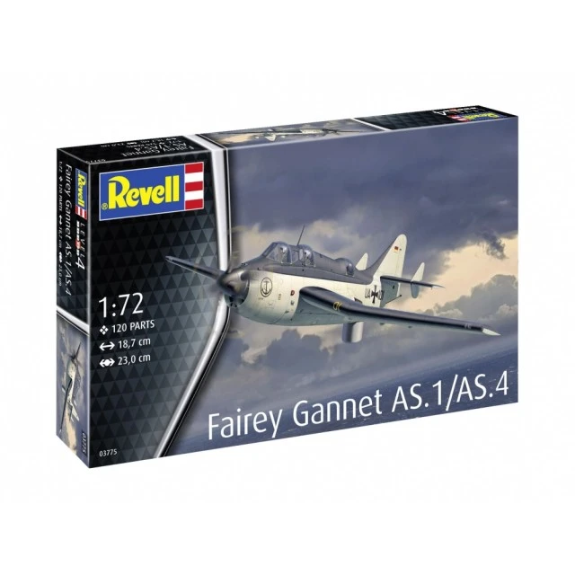 Assembly model, Revell, British fighter Fairey Gannet AS.1/AS.4, 120 parts