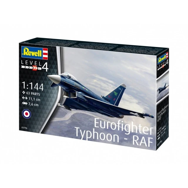 Assembled model Eurofighter Typhoon RAF, 63 parts