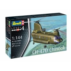Assembled model Helicopter Boeing CH-47D Chinook, 104 parts