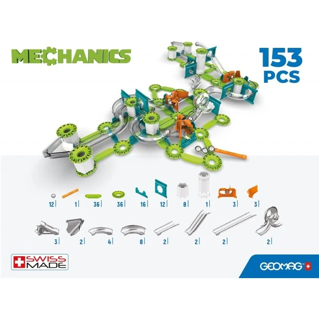 Magnetic construction set Mechanics 757, Gravity, 153 parts