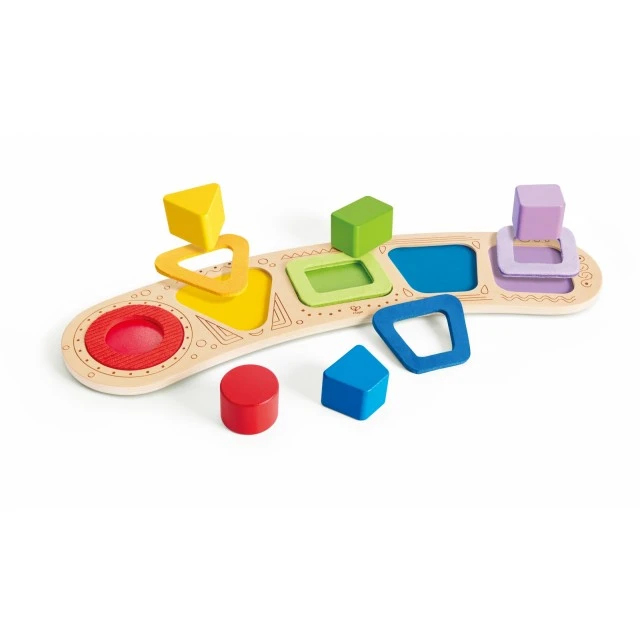Wooden puzzle with shapes for sorting, Hape, 11 pieces