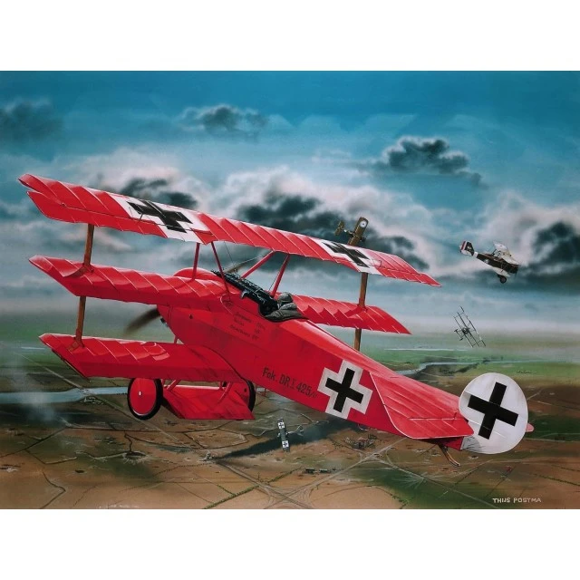 Assembly model Fokker Dr.1 Manfred von Richthofen, 66 parts