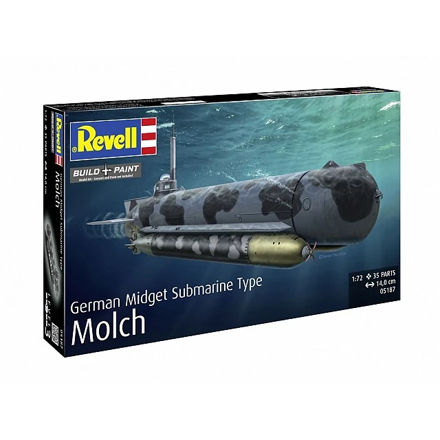 Assembly model, Revell, German mini-submarine Molch, 35 parts
