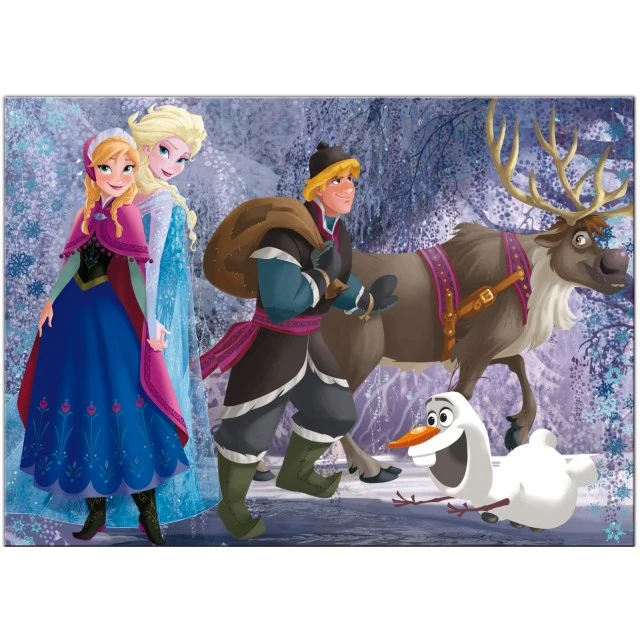 Puzzle, Lisciani, Frozen, On a walk, Double-sided puzzle 108 pieces
