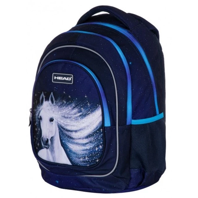 School backpack, Head, Galactic Unicorn, 39x28x15 cm