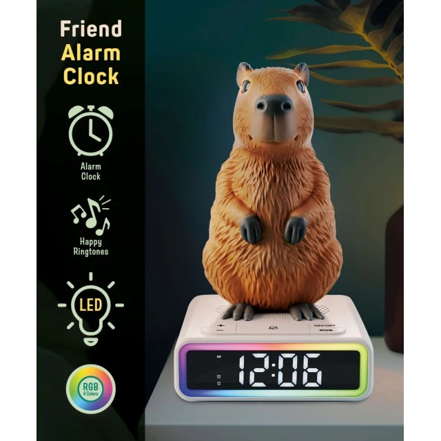 Digital alarm clock with light, Lisciani, Rainy Days, Capybara Friend