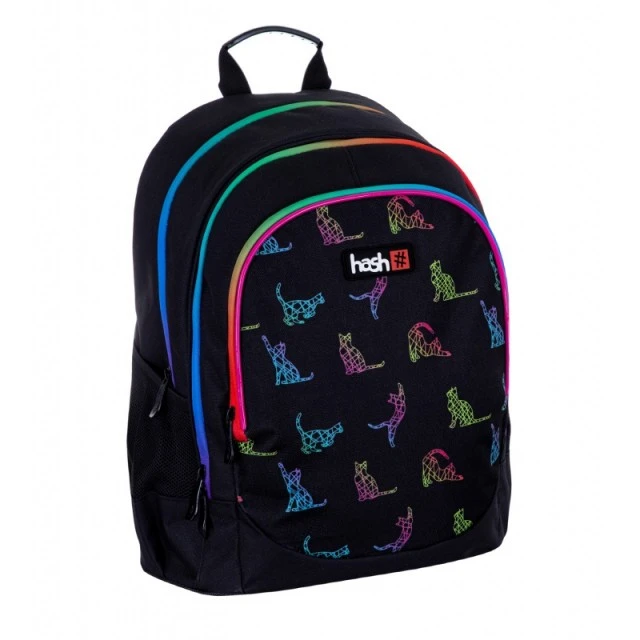 School backpack, HASH, Happy Kitten, 39x28x15cm