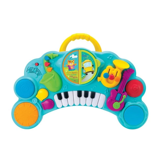 Интерактивна играчка, Infantino, B Kids, 10 в 1 Музикален център, Син