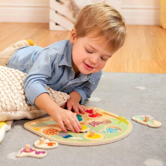 Wooden puzzle Dinosaurs, 8 parts
