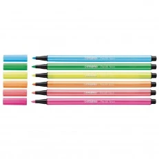 Комплект флумастери, Stabilo, Pen 68 Neon ST6806-1, 6 цвята