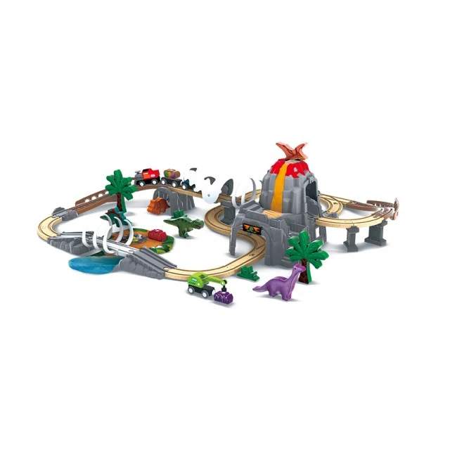 Wooden adventure set, Hape, Dino, 61 pieces