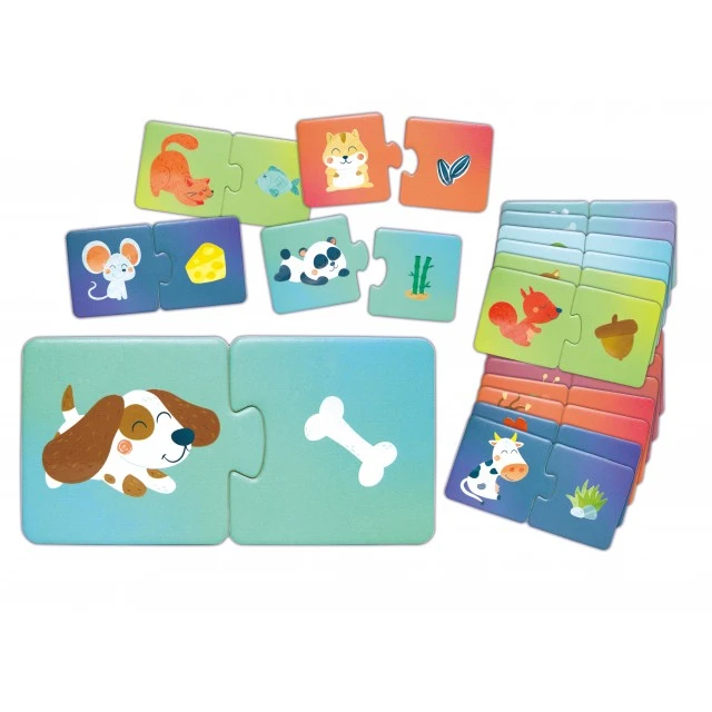 Children's educational puzzle, Hape, What do animals eat, 36 pieces