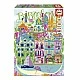 Puzzle, Educa, Barcelona, Car Pintos, 1000 pieces