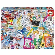 Puzzle, Educa, Tourist Collage, 1000 pieces