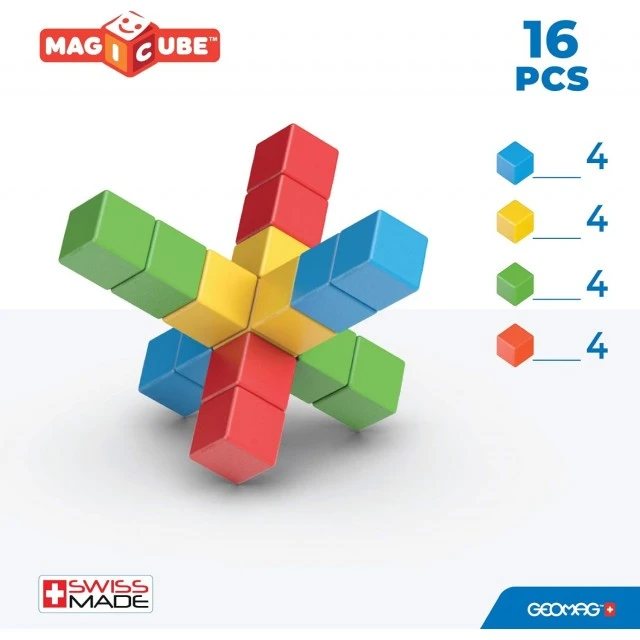 Magnetic construction set Magicube, Creative, 16 pieces