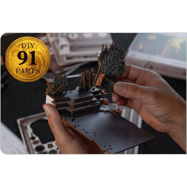 Assembly model with LED light, Revell, House of the Dragon, Iron Throne, Small Worlds for assembly, 91 parts