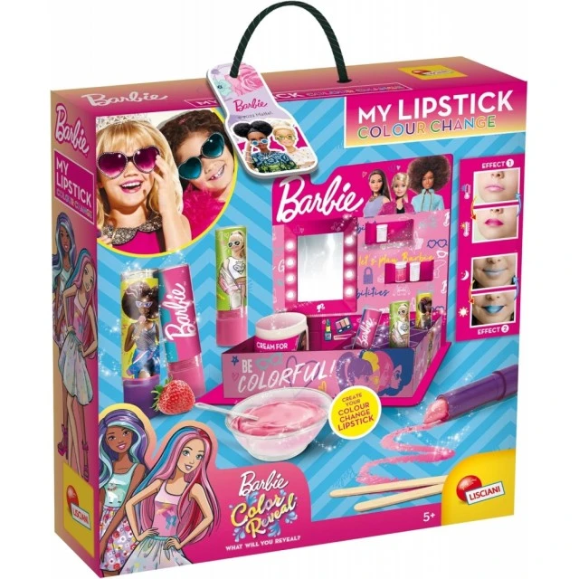 Творчески комплект, Lisciani, Barbie, Направи си сам червило с промяна на цвета