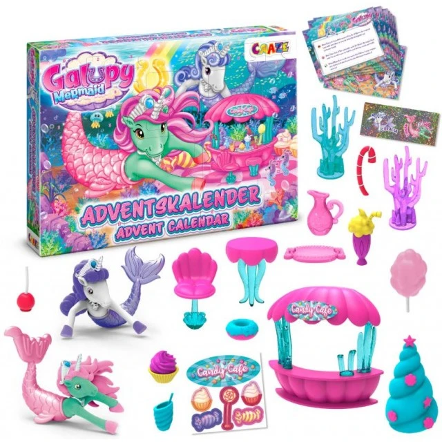 Christmas Advent Calendar, Craze, Galupy Mermaid, 24 pieces