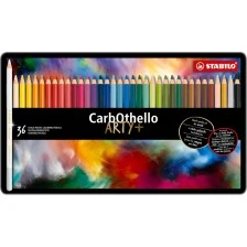 Set of colored pencils, Stabilo, CarbOthello ARTYplus, Metal box, 36 pieces