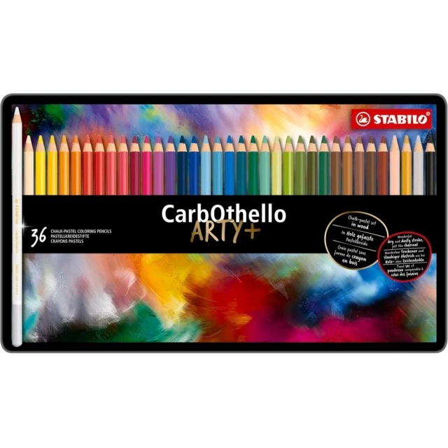 Set of colored pencils, Stabilo, CarbOthello ARTYplus, Metal box, 36 pieces