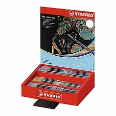 Дисплей флумастери, Stabilo, Pen 68 metallic, 60 броя