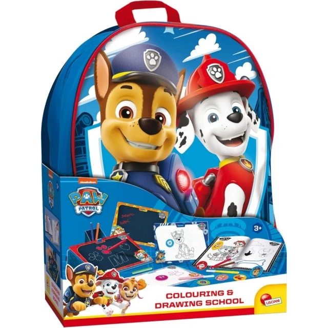 Creative set, Lisciani, Paw Patrol, 2 in 1 backpack with drawing set