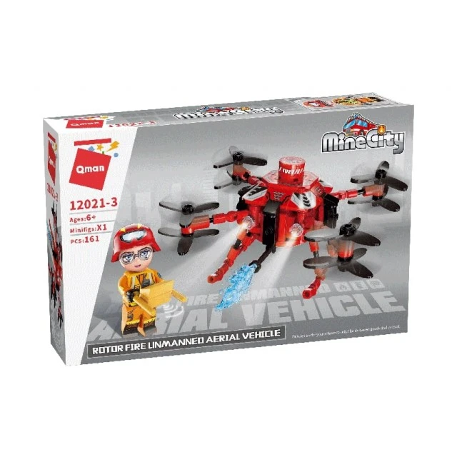 Building set Qman MineCity Firefighting drone, 161 pieces