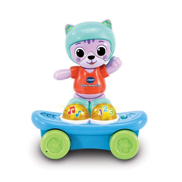 Interactive toy Kitten on a skateboard, 8 x 16 x 18 cm