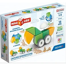 Магнитен конструктор, Geomag, Magicube, 4 форми и колела, 13 части