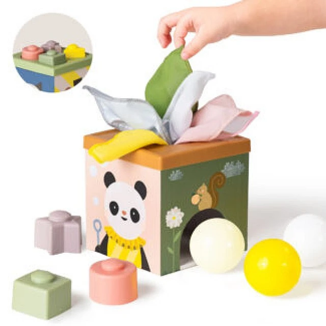 Interactive toy, Taf Toys, Multi-sensory cube with activities
