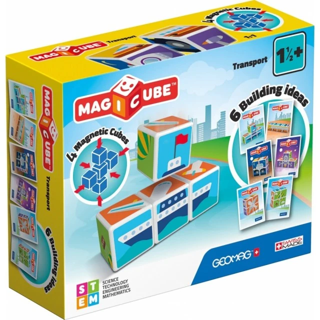 Магнитен конструктор Magicube, Превозни средства и карти 131, 11 части