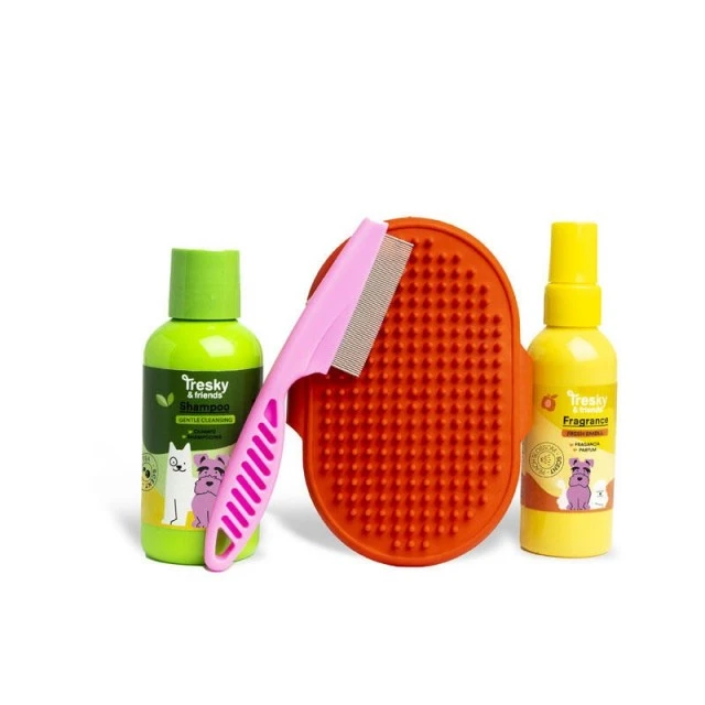 Pet gift set, Martinelia, Tresky & Friends, With comb and brush, 4 pieces