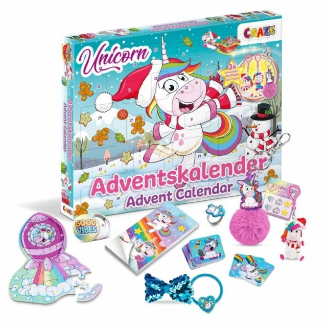 Christmas calendar, Craze, Unicorn, 41 x 4 x 32 cm